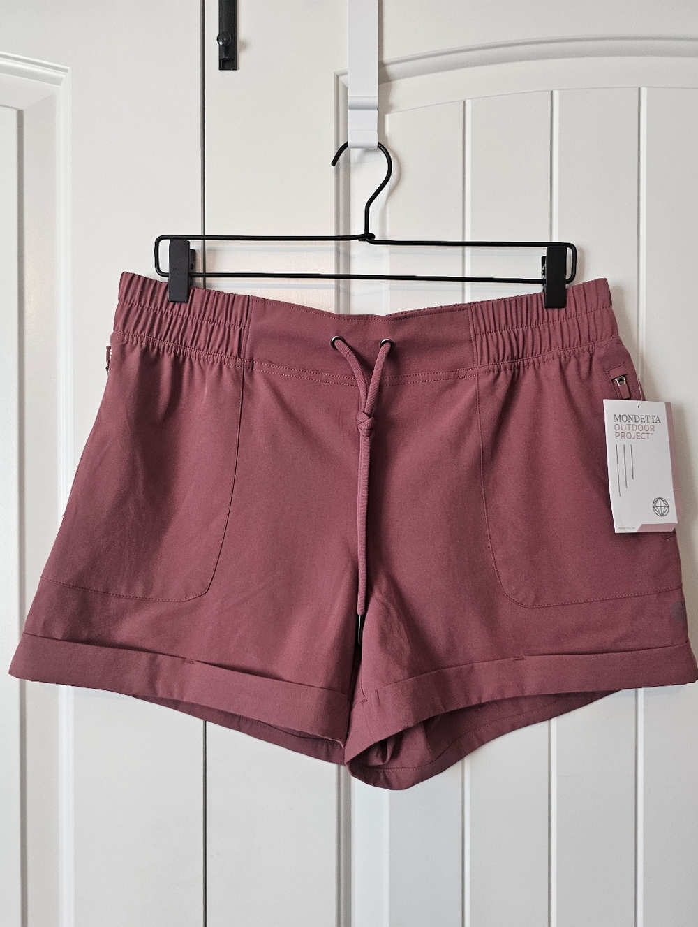 Mondetta Women's Dusty Rose Drawstring Athletic Shorts